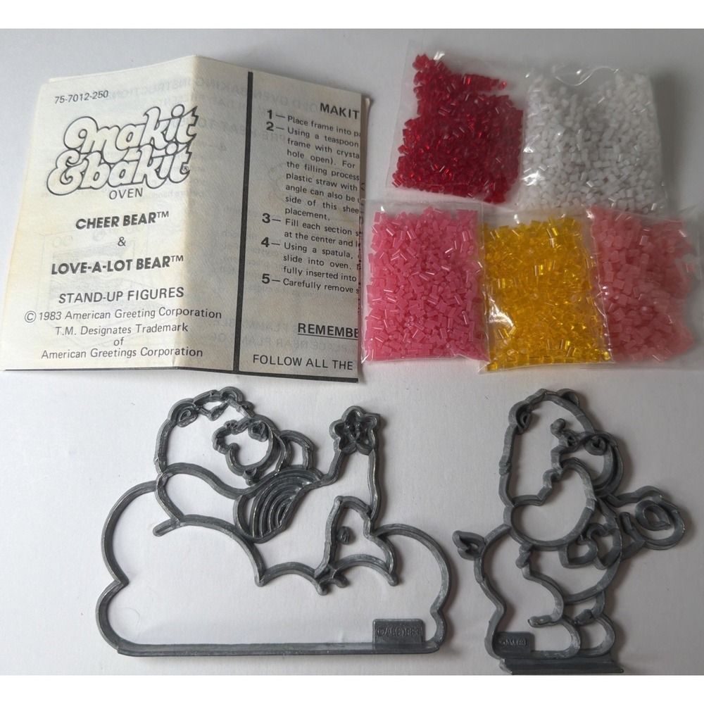 Carebears Care Bears 1983 Makit Bakit Suncatchers Set Unused Make It Bake It
